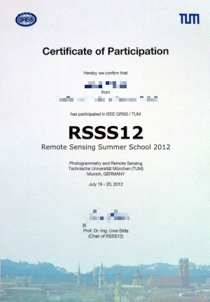 RSSS12 Certificate